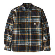 Black Rugged Flex™ Relaxed Fit Midweight Flannel Long-Sleeve Plaid Shirt