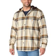 Cobblestone Rugged Flex&trade; Relaxed Fit Flannel Fleece Lined Hooded Shirt Jac