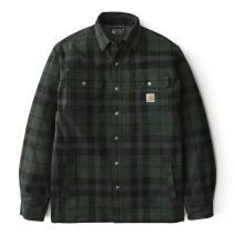 Forestry Green Relaxed Fit Flannel Sherpa-Lined Shirt Jac