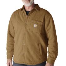 Carhartt Brown Rain Defender® Loose Fit Heavyweight Quilted Snap Front Shirt Jac