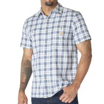 Iron Blue Bozeman Relaxed Short Sleeve Plaid Shirt