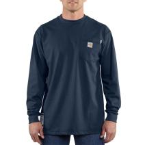 Dark Navy Flame-Resistant Force® Long Sleeve Cotton T-Shirt