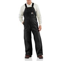 Black Flame-Resistant Duck Bib Overall - Quilt Lined