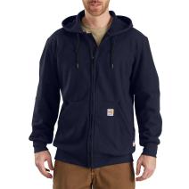 Dark Navy Flame Resistant Heavyweight Hooded Zip Front Sweatshirt