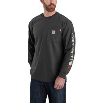 Black Heather Flame-Resistant Force® Signature Logo Sleeve T-Shirt