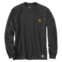 Black Heather Flame-Resistant Force Original Fit Long-Sleeve Graphic T-Shirt