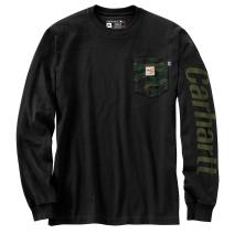 Black Flame Resistant Force Loose Fit Lightweight Camo Graphic T-Shirt