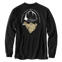 Black Flame Resistant Force Loose Fit Long-Sleeve Lightweight Camo Bandana Graphic T-Shirt