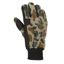 1972 Duck Camo Insulated Duck Synthetic Leather Knit Cuff Glove