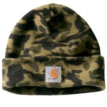 Black Blind Duck Camo Fleece Camo Beanie