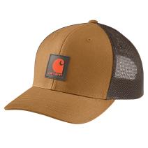 Carhartt Brown Rugged Flex® Twill Mesh-Back Logo Patch Cap