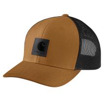 Carhartt Brown/Black Rugged Flex® Twill Mesh-Back Logo Patch Cap