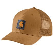 Carhartt Brown/Honeycomb Rugged Flex® Twill Mesh-Back Logo Patch Cap