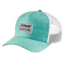 Sea Green Snow Heather Jersey Mesh-Back Crafted Patch Cap