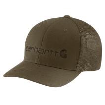 Burnished Logs/Blackberry Rugged Flex&reg; Fitted Canvas Mesh-Back Graphic Cap