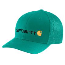 Cadmium Green Rugged Flex® Fitted Canvas Mesh-Back Graphic Cap