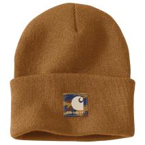 Carhartt Brown Knit Camo Patch Beanie