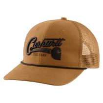 Carhartt Brown Canvas Mesh-Back Script Cap