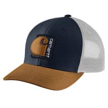 Navy Canvas Mesh-Back C Patch Cap