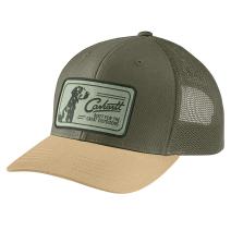 Dusty Olive Canvas Mesh-Back Dog Patch Cap