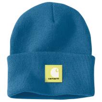 Horizon Blue Knit Rubber Patch Beanie