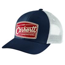Navy Canvas Mesh-Back Built Patch  Cap