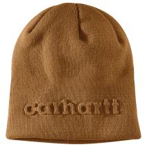 Carhartt Brown Knit Embossed Beanie