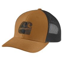 Carhartt Brown Canvas Mesh-Back Logo Embroidered Cap