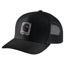 Black Rugged Flex® Twill Mesh-Back Camo Patch Cap