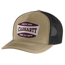 Dark Khaki Canvas Mesh-Back Patch Cap