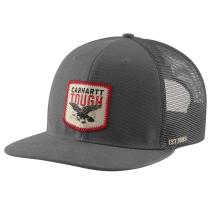 Gravel Washed Duck Flat Brim Eagle Graphic Cap