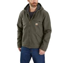 Moss Washed Duck Jacket - Sherpa Lined