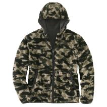 Black Blind Duck Camo/Peat Rain Defender® Relaxed Fit Fleece Reversible Jacket