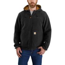 Black/Carhartt Brown Rain Defender® Relaxed Fit Fleece Reversible Jacket