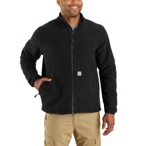 Black Full-Zip Relaxed Fit Fleece Jacket