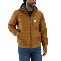 Carhartt Brown Rain Defender® Relaxed Fit Lightweight Insulated Hooded Jacket