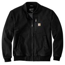 Black Rugged Flex® Duck Relaxed Fit Bomber Jacket