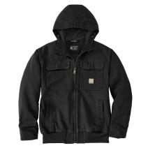 Black Full Swing Loose Fit Washed Duck Insulated Active Jac