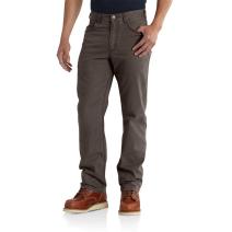 Dark Coffee Rugged Flex® Relaxed Fit Canvas 5-Pocket Work Pant
