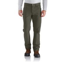 Moss Rugged Flex® Relaxed Fit Canvas 5-Pocket Work Pant
