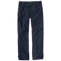 Navy Rugged Flex® Relaxed Fit Canvas 5-Pocket Work Pant