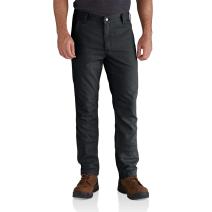 Black Rugged Flex® Slim Fit Canvas 5-Pocket Tapered Pant