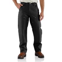 Black Loose Fit Firm Duck Double-Front Utility Work Pant