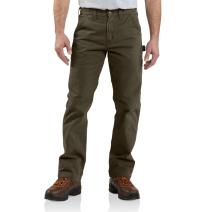 Dark Coffee Washed Twill Relaxed Fit Pant