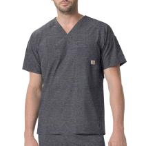 Charcoal Heather Men's Force® Modern Fit Twill Chest Pocket Top