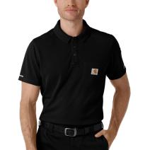 Black Rugged Flex™ RSCU Modern Fit Lightweight Short Sleeve Polo