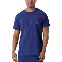 Galaxy Blue Men's Force® Cross-Flex Crew Neck Scrub Top