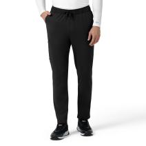 Black Men's Cross-Flex Knit Straight Leg Tapered Pant