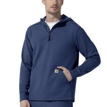 Navy Men's Quarter Zip Waffle Hoodie