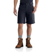 Navy Rugged Flex® Relaxed Fit Canvas Work Short - 10 Inch
